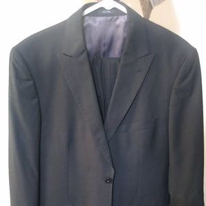 JF J. Ferrar Black Pinstripe Suit